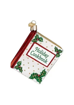 Best Pirce 🛒 Old World 🎅 Christmas Cookbook Glass Blown Ornament 💯 -Old World Christmas Shop Belk 2175