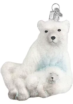 Cheapest 🥰 Old World ❄ Christmas 12249 Glass Blown Polar Bear With Cub Ornament 🔔 -Old World Christmas Shop Belk 2179