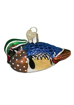 Discount 🧨 Old World 🎄 Christmas 16046 Glass Blown Wood Duck Ornament 🤩 -Old World Christmas Shop Belk 2198