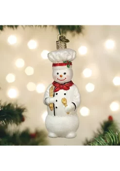 Promo 🧨 Old World 🔔 Christmas Snowman Chef Glass Ornament ❤️ -Old World Christmas Shop Belk 224
