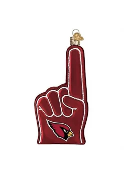 Best Pirce 👍 Old World 🎁 Christmas Old World Blown Glass 🎁 Christmas Ornament, Arizona Cardinals Foam Finger (#70118) ⭐