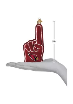 Best Pirce 👍 Old World 🎁 Christmas Old World Blown Glass 🎁 Christmas Ornament, Arizona Cardinals Foam Finger (#70118) ⭐ -Old World Christmas Shop Belk 2271