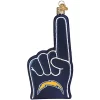 Promo ✨ Old World 🔔 Christmas Los Angeles Chargers Foam Finger Ornament For 🔔 Christmas Tree 🔔