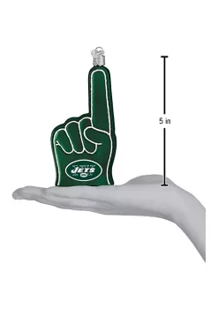 Budget ⌛ Old World ❄ Christmas New York Jets Foam Finger Ornament For ❄ Christmas Tree 👏 -Old World Christmas Shop Belk 2303