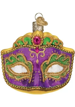 Coupon 💯 Old World 🔔 Christmas Mardi Gras Mask Glass Blown Ornament 👏