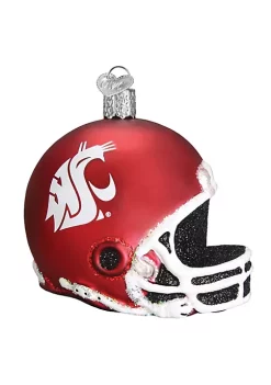 Best Sale 🤩 Old World 🔔 Christmas Hanging Glass Tree Ornament, WSU Football Helmet 🎉