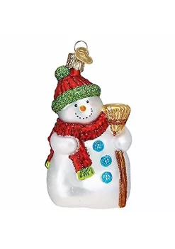 Outlet 🔔 Old World 🎄 Christmas 24197 Glass Blown Snowman with Broom Ornament 🌟 -Old World Christmas Shop Belk 2413