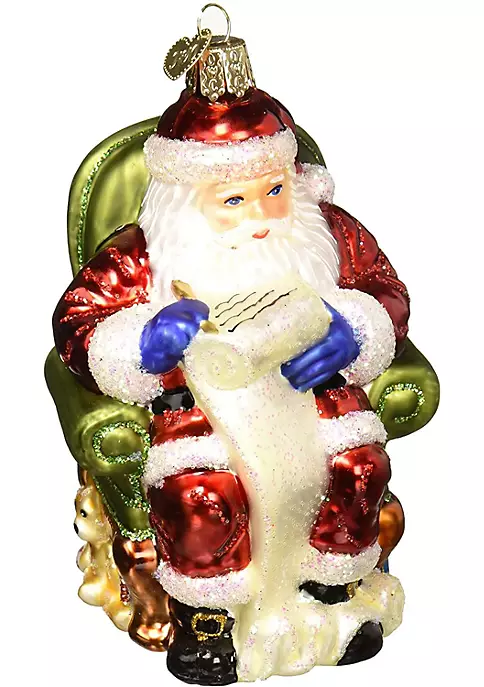 Hot Sale ๐ Old World ๐ Christmas 40300 Glass Blown Santa Checking His List Ornament โ๏ธ 6 Hot Sale ๐ Old World ๐ Christmas 40300 Glass Blown Santa Checking His List Ornament โ๏ธ - Image 4