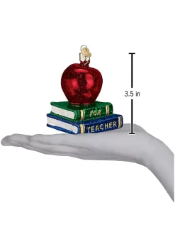 Brand new 🔔 Old World 🎄 Christmas Teacher Gifts Glass Blown Ornaments for 🎄 Christmas Tree Apple ❤️ -Old World Christmas Shop Belk 2474
