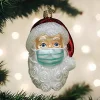 Wholesale 🤩 Old World 🔔 Christmas Glass Blown Ornament Santa w/Face Mask (#40319) ⭐
