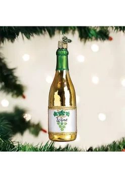 Brand new 😉 Old World 🎄 Christmas Glass Blown Ornament White Wine Bottle (#32303) 😍 -Old World Christmas Shop Belk 2626