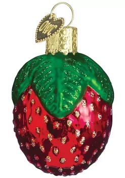 Wholesale ✔️ Old World ❄ Christmas Glass Blown Ornament Sparkling Strawberry (#28021) 🔔