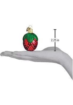 Wholesale ✔️ Old World ❄ Christmas Glass Blown Ornament Sparkling Strawberry (#28021) 🔔 -Old World Christmas Shop Belk 2668