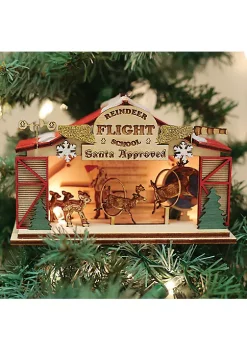 Outlet ⌛ Old World 🎅 Christmas Ginger Cottages (#80038) Reindeer Flight School Wooden ornament 😍
