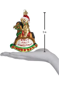 Coupon ❤️ Old World 🔔 Christmas Baby Collection Glass Blown Ornaments for 🔔 Christmas Tree Rocking Horse ✔️ -Old World Christmas Shop Belk 2731
