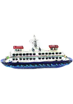 Coupon 😉 Old World 🎅 Christmas 46046 Glass Blown Ferry Ornament 🥰 -Old World Christmas Shop Belk 2752
