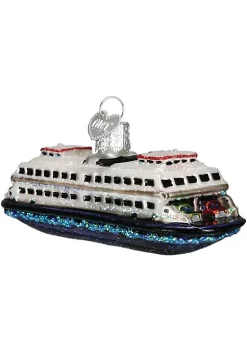 Coupon 😉 Old World 🎅 Christmas 46046 Glass Blown Ferry Ornament 🥰 -Old World Christmas Shop Belk 2754