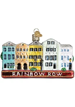 Budget 💯 Old World 🎅 Christmas 20100 Glass Blown Rainbow Row Ornament ⌛ -Old World Christmas Shop Belk 2781