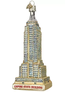 Buy ⭐ Old World 🎅 Christmas 20059 Glass Blown Empire State Building Ornament 🧨 -Old World Christmas Shop Belk 2801
