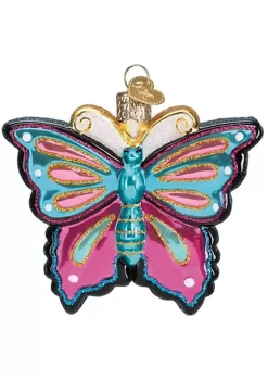 Outlet 👍 Old World 🎄 Christmas Hanging Glass Tree Ornament, Fanciful Butterfly 🎉