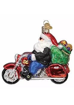Best deal ⌛ Old World ❄ Christmas 40313 Glass Blown Biker Santa Ornament 🎉
