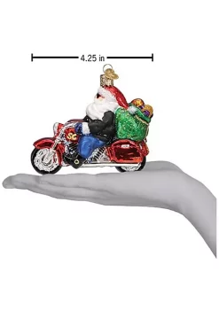 Best deal ⌛ Old World ❄ Christmas 40313 Glass Blown Biker Santa Ornament 🎉 -Old World Christmas Shop Belk 2887