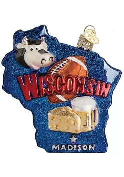 Discount 😉 Old World 🎄 Christmas United States Glass Blown Ornaments for 🎄 Christmas Tree Wisconsin 👍