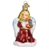 Deals ❤️ Old World 🎄 Christmas Old World Blown Glass 🎄 Christmas Tree Ornament, Red Angel Holding Lyre 😀 -Old World Christmas Shop Belk 295