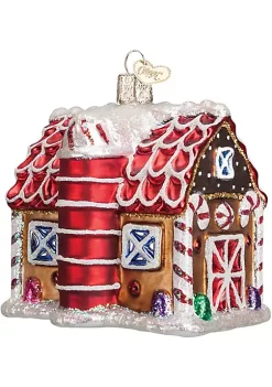 Best Sale 🌟 Old World ❄ Christmas Glass Blown Ornament, (#20070) Gingerbread Barn, 3.25" 🌟