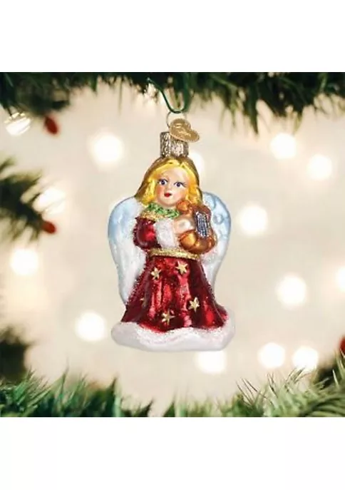 Deals โค๏ธ Old World ๐ Christmas Old World Blown Glass ๐ Christmas Tree Ornament, Red Angel Holding Lyre ๐ 4 Deals โค๏ธ Old World ๐ Christmas Old World Blown Glass ๐ Christmas Tree Ornament, Red Angel Holding Lyre ๐ - Image 2