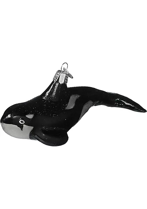 Wholesale 🛒 Old World 🎄 Christmas 12252 Glass Blown Orca Whale Ornament ❤️ 3 Wholesale 🛒 Old World 🎄 Christmas 12252 Glass Blown Orca Whale Ornament ❤️