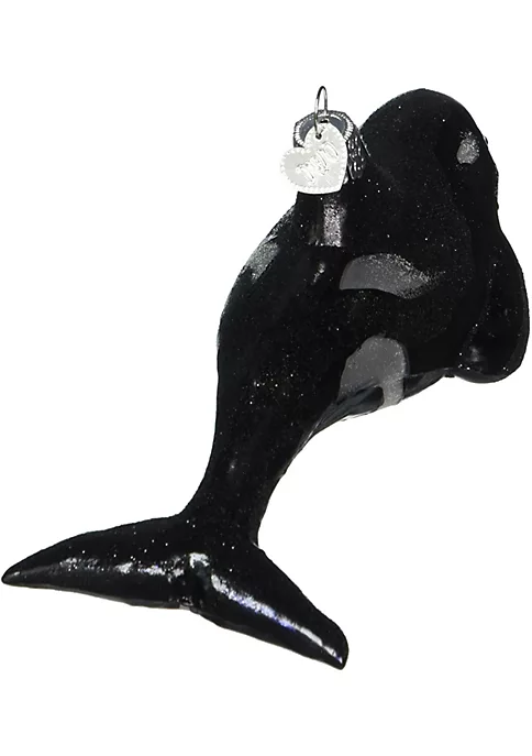 Wholesale 🛒 Old World 🎄 Christmas 12252 Glass Blown Orca Whale Ornament ❤️ 4 Wholesale 🛒 Old World 🎄 Christmas 12252 Glass Blown Orca Whale Ornament ❤️ - Image 2