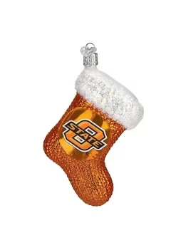 Cheapest 😀 Old World 🎁 Christmas Glass Blown Ornament (#60508) Oklahoma State Stocking, 5" 👏