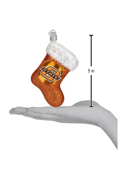 Cheapest 😀 Old World 🎁 Christmas Glass Blown Ornament (#60508) Oklahoma State Stocking, 5" 👏 -Old World Christmas Shop Belk 3023