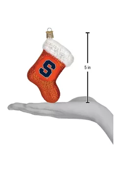 Cheap 🥰 Old World 🎄 Christmas Hanging Glass Tree Ornament, Syracuse University Stocking ❤️ -Old World Christmas Shop Belk 3073