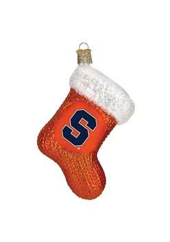 Cheap 🥰 Old World 🎄 Christmas Hanging Glass Tree Ornament, Syracuse University Stocking ❤️ -Old World Christmas Shop Belk 3074