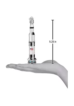 Hot Sale ✔️ Old World 🎄 Christmas 46088 Glass Blown Saturn V Rocket Ornament ⌛ -Old World Christmas Shop Belk 3095