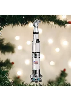 Hot Sale ✔️ Old World 🎄 Christmas 46088 Glass Blown Saturn V Rocket Ornament ⌛ -Old World Christmas Shop Belk 3096