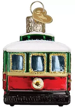 Discount 👍 Old World 🎅 Christmas 46094 Glass Blown Trolley Ornament 🧨 -Old World Christmas Shop Belk 3098
