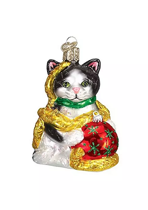 Budget ⭐ Old World 🔔 Christmas Holiday Kitten Glass Blown Ornament 😍 3 Budget ⭐ Old World 🔔 Christmas Holiday Kitten Glass Blown Ornament 😍
