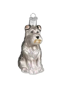Wholesale ๐ Old World ๐ Christmas Hanging Glass Tree Ornament, Grey Schnauzer ๐