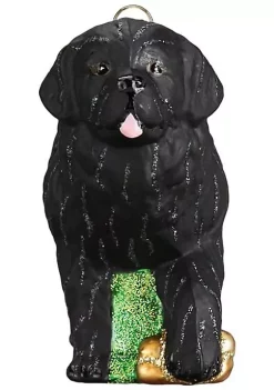 Best Pirce 🌟 Old World 🔔 Christmas Black Newfoundland Glass Blown Ornament 🎉 -Old World Christmas Shop Belk 3453