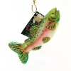 New 👏 Old World 🎄 Christmas 12494 Glass Blown Alpine Rainbow Trout Ornament 🔔