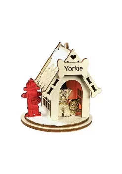 Flash Sale 😉 Old World 🎄 Christmas Ginger Cottages K-9 🐕 Doghouse-Yorkie K9108 Ornament, Multi (#81007) ✨