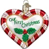 Brand new ✔️ Old World 🎅 Christmas Glass Blown Ornament Peppermint Heart (#30020) 🎁