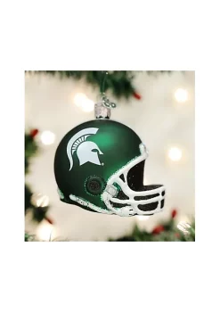 Coupon 🛒 Old World ❄ Christmas Glass Blown Ornament (#63817) Michigan State Helmet, 3" 🥰 -Old World Christmas Shop Belk 3531