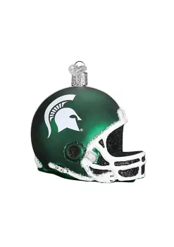Coupon 🛒 Old World ❄ Christmas Glass Blown Ornament (#63817) Michigan State Helmet, 3" 🥰 -Old World Christmas Shop Belk 3533