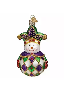 Flash Sale 🔥 Old World 🔔 Christmas 24193 Glass Blown Harlequin Snowman Ornament ✨