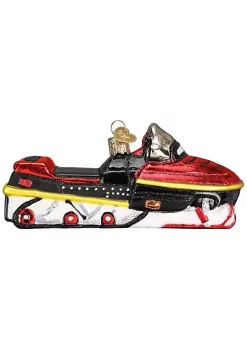 Coupon 👍 Old World ❄ Christmas Glass Blown Ornament, (#46074) Snowmobile, 4.75" 😉 -Old World Christmas Shop Belk 3542