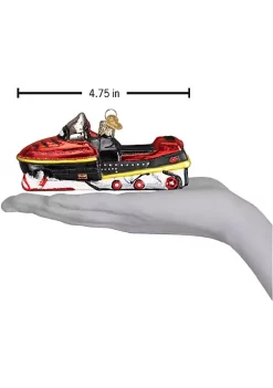 Coupon 👍 Old World ❄ Christmas Glass Blown Ornament, (#46074) Snowmobile, 4.75" 😉 -Old World Christmas Shop Belk 3543